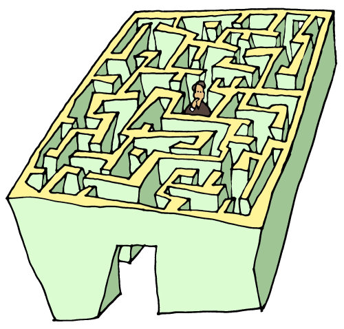 Digital maze clipart by Jörg Saupe