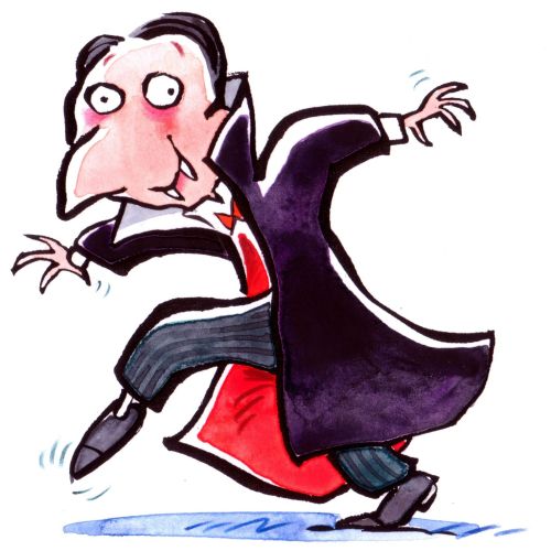 vampire dancing vector illustration