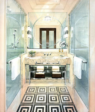 Décoration de salles de bains contemporaines
