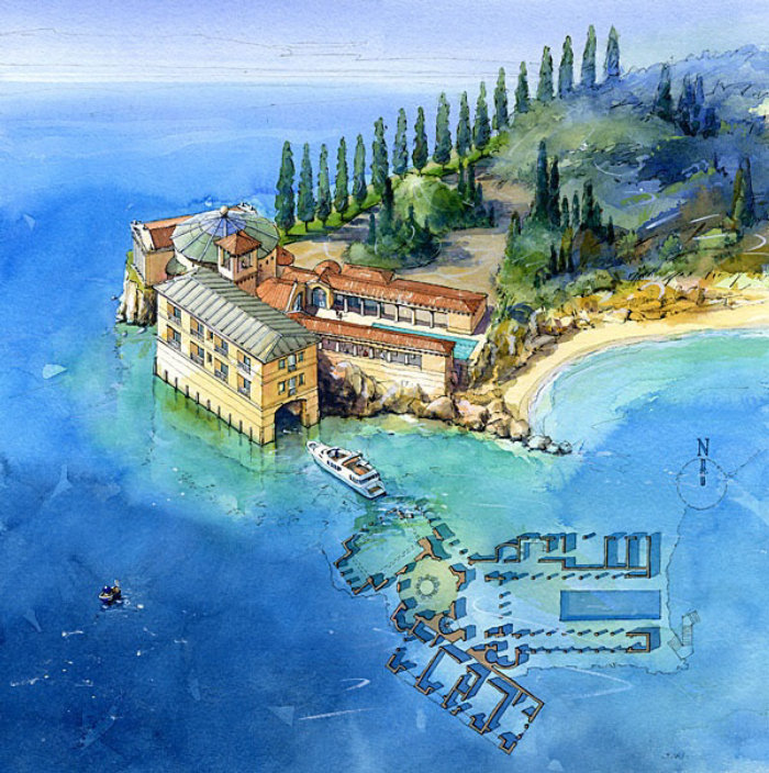 Pintura da ilha por Johan Walsom