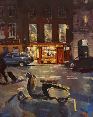Atmospheric London Street Art at Night