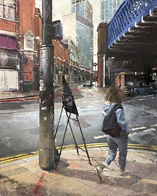 Streets near Waterloo station in London