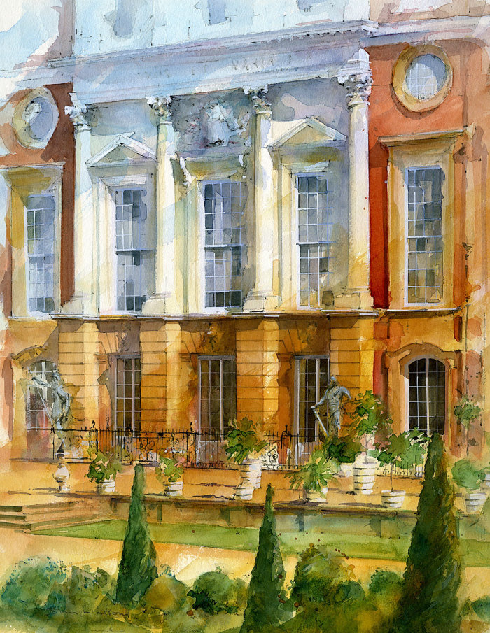 Ilustração histórica do palácio de Hampton Court