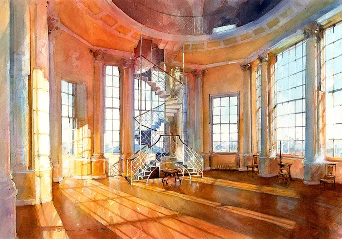 Interior Painting of Radcliffe Observatory for the Oxford Almanack