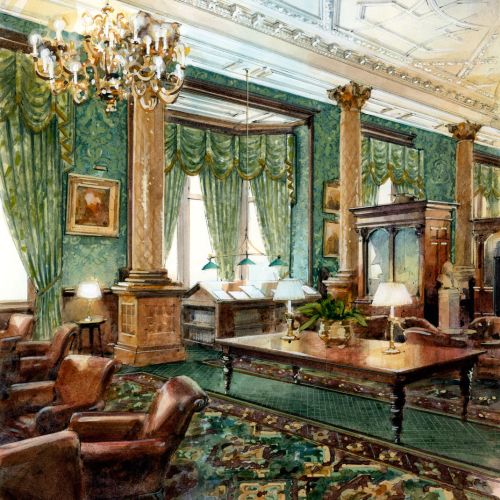 Interior of The National Liberal Club Painting