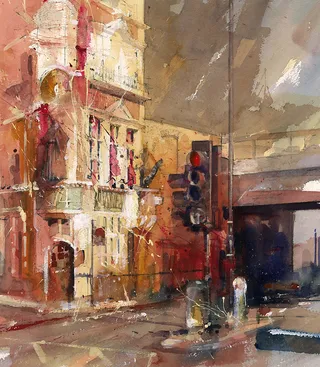 Original oil painting of London's Blackfriars Pub