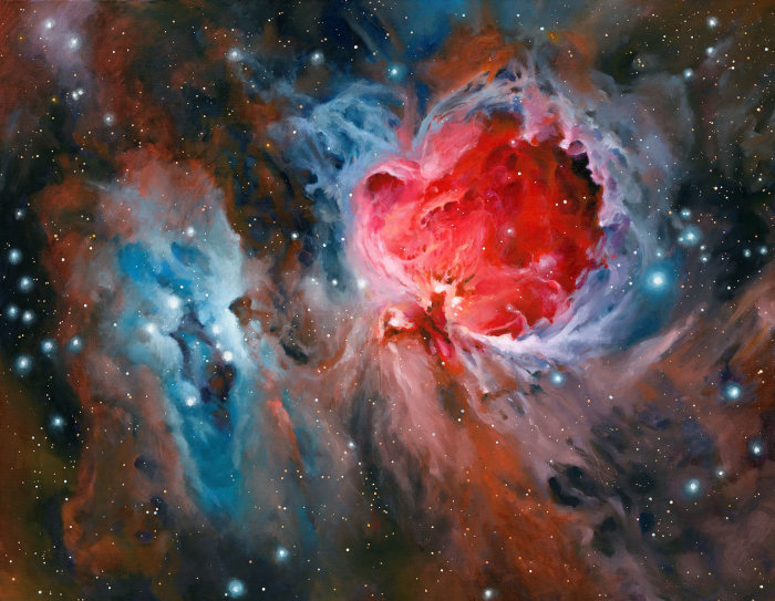 Pintura da nebulosa de Orion
