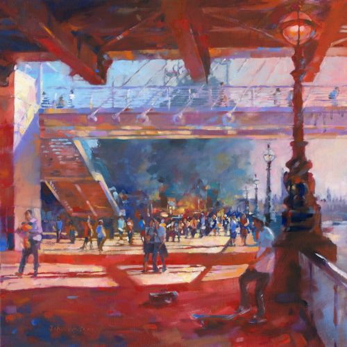 SouthBank in summer painting by John Walsom