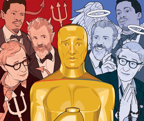 Controversial Oscar nominations illustration