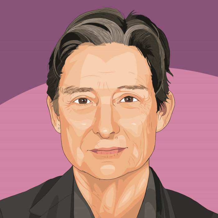 Portrait painting of a Judith Butler