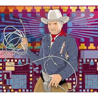 Craig Barrett as cowboy illustration