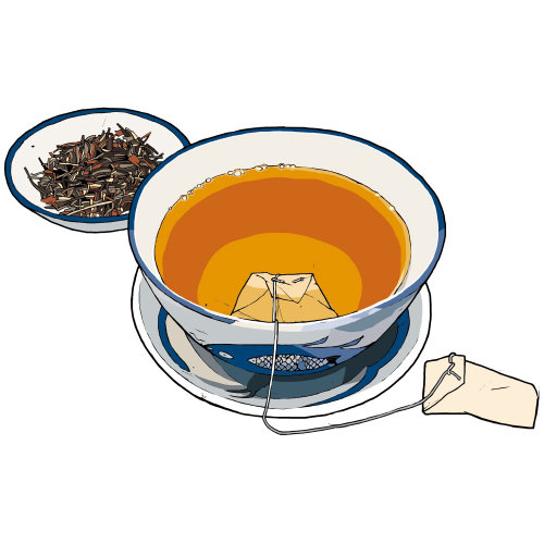 Ilustração da xícara de chá por Jonathan Allardyce