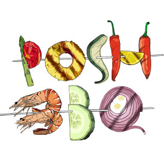 ilustração para o guia Posh BBQ do estilista (verão de 2014)
