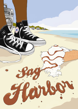 Arte de portada de la novela sobre la mayoría de edad de Colson Whitehead, Sag Harbor