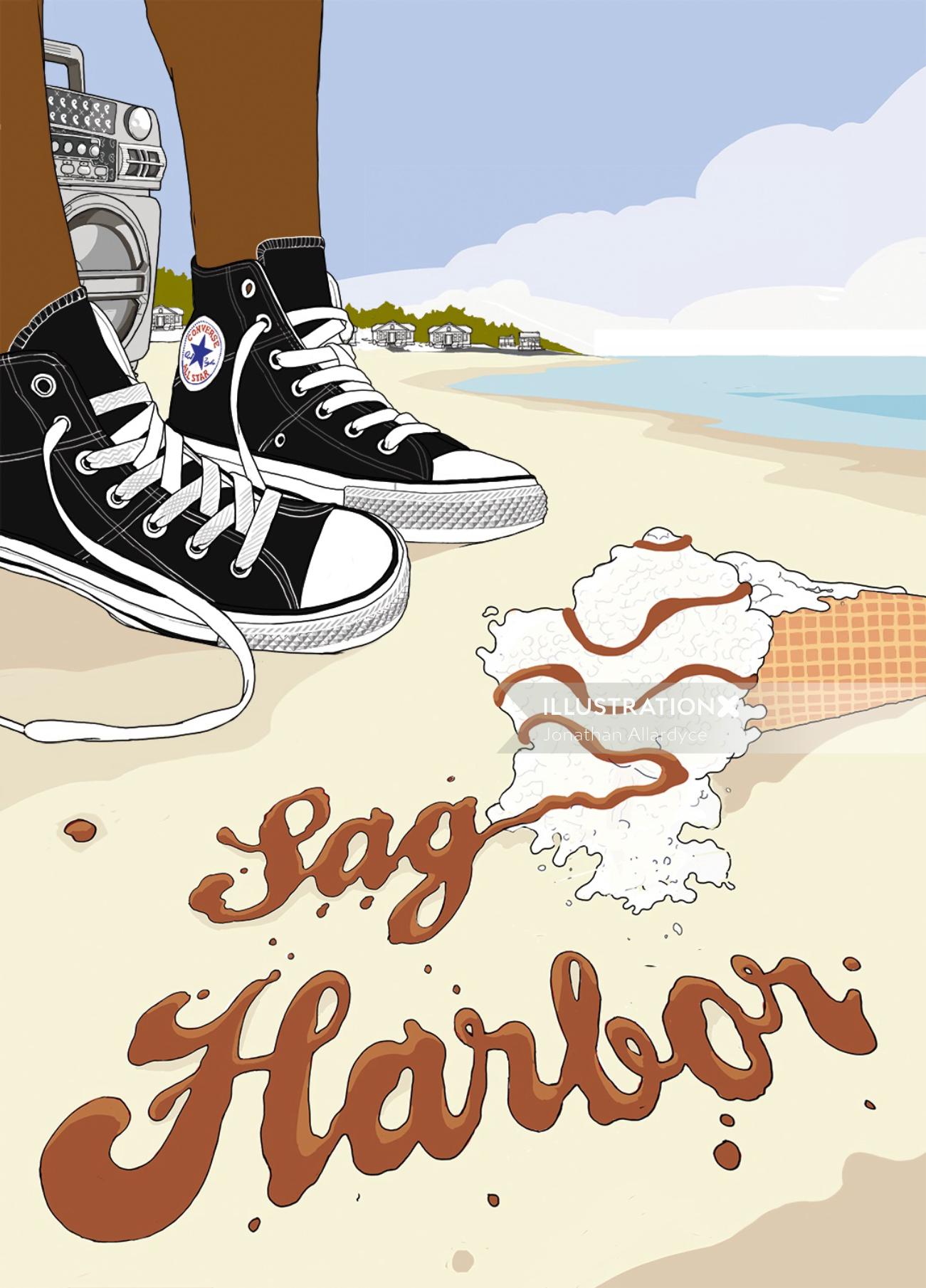 Cover artwork for Colson Whitehead's coming of age novel Sag Harbor