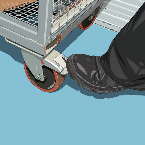 Artwork for Brakes for a health and safety poster.