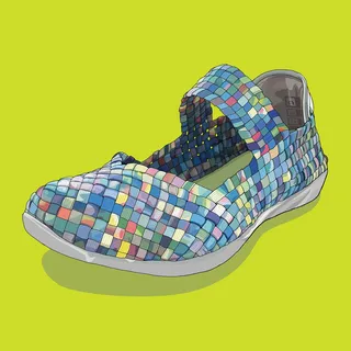 Artwork of Bernie Mev Cuddly Slip-On for Arthritis Today magazine