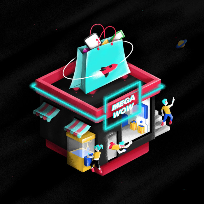Illustration du kiosque - Mega Wow pour TikTok