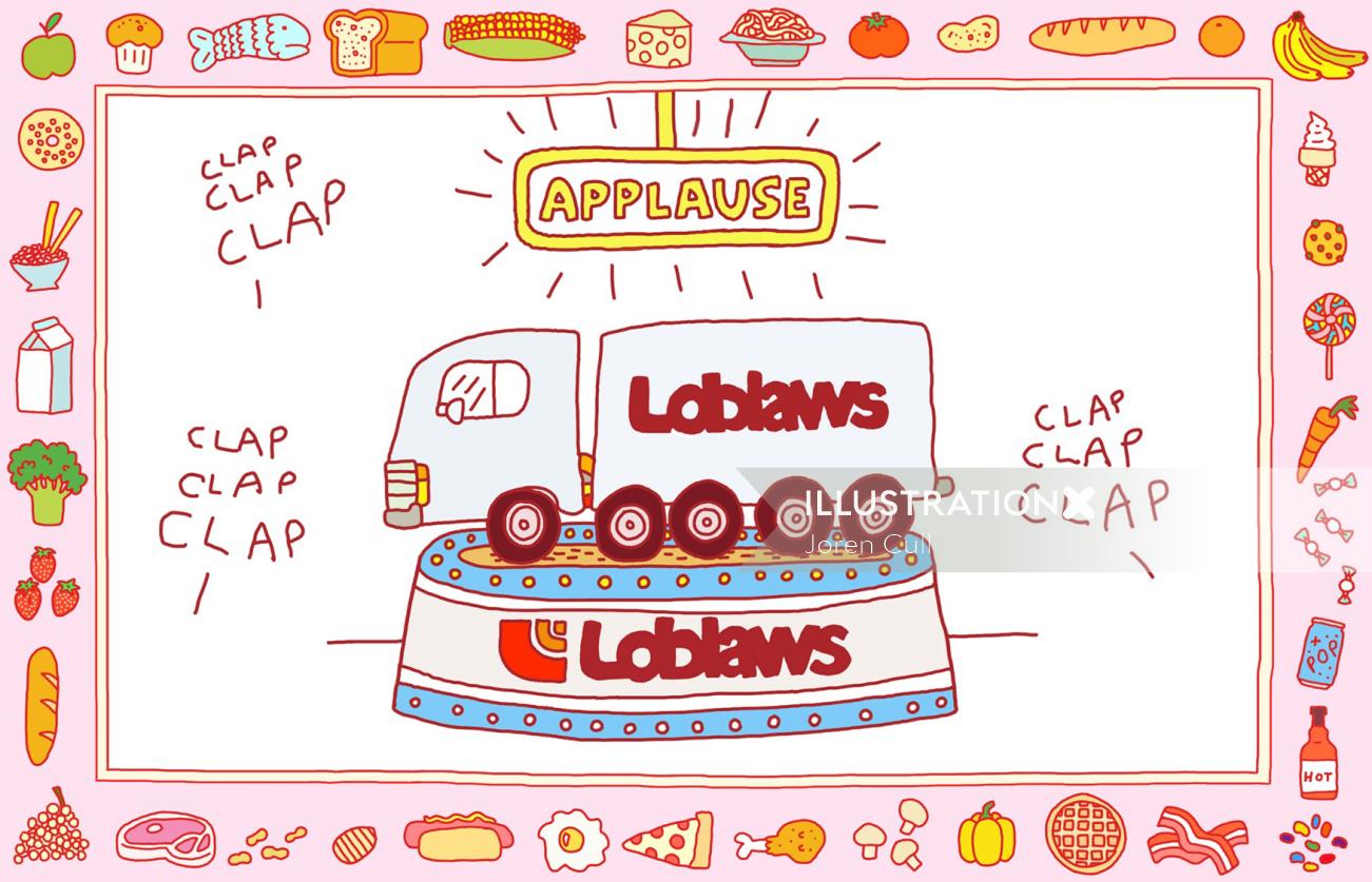 Illustration for applauding Loblaws for introducing electric trucks