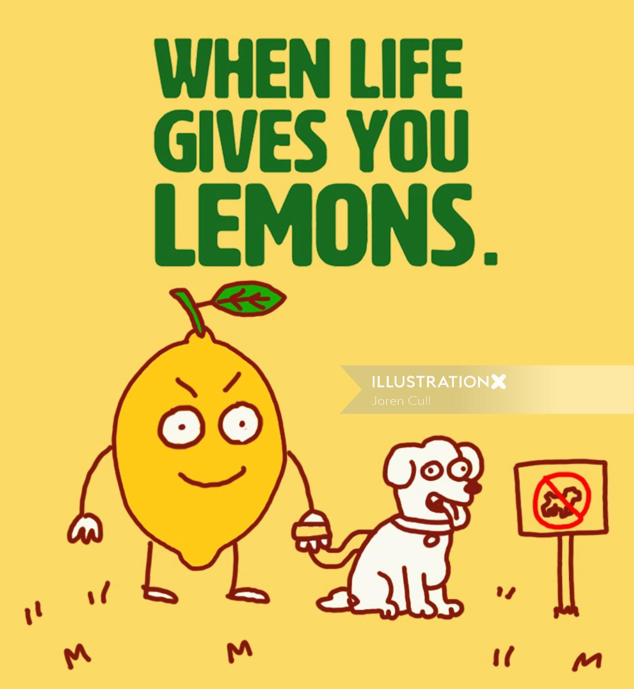 Advertising gif animation for lemonade 