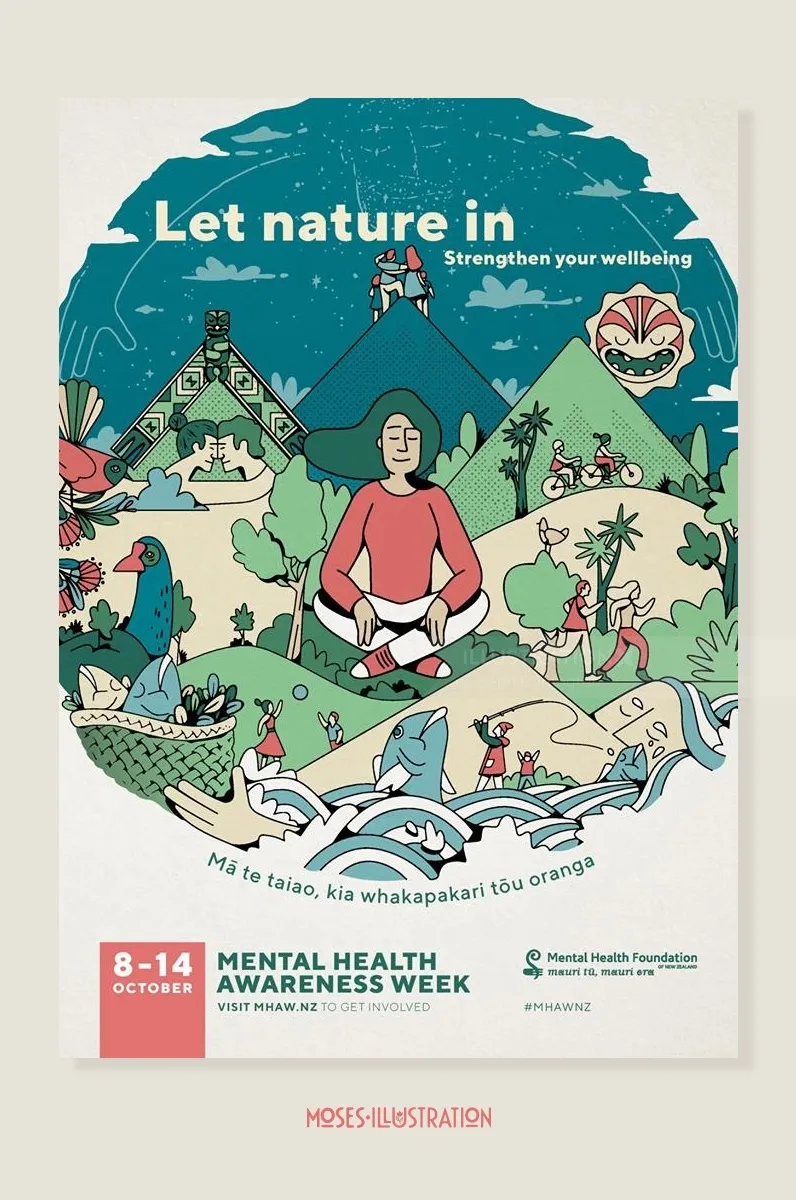 Graphic Mental health awareness week flyer
