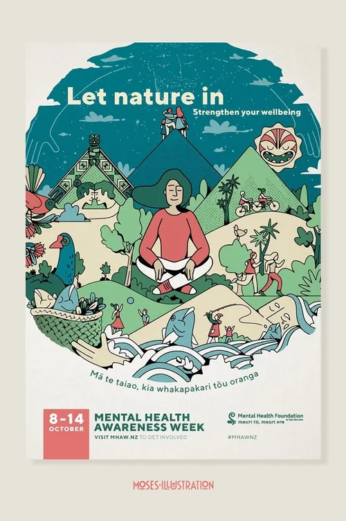 Graphic Mental health awareness week flyer
