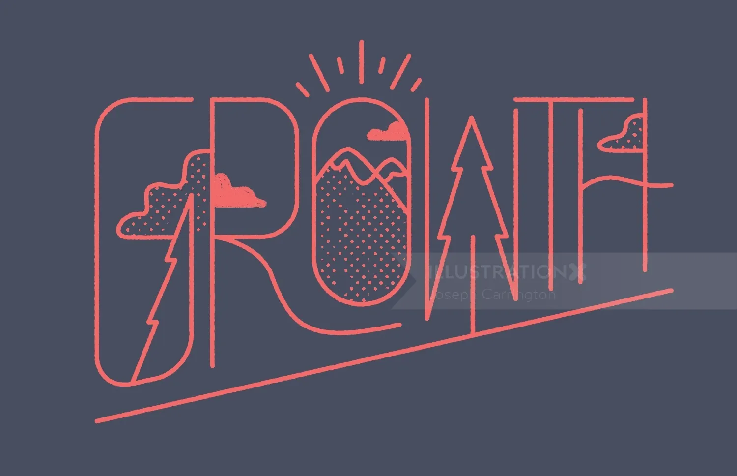 Growth typography by Joseph Carrington