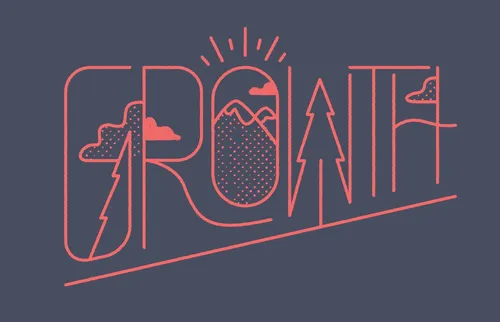 Growth typography by Joseph Carrington