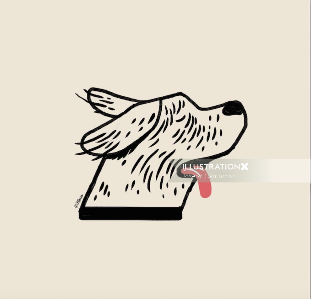 Animation of dog hair flying
