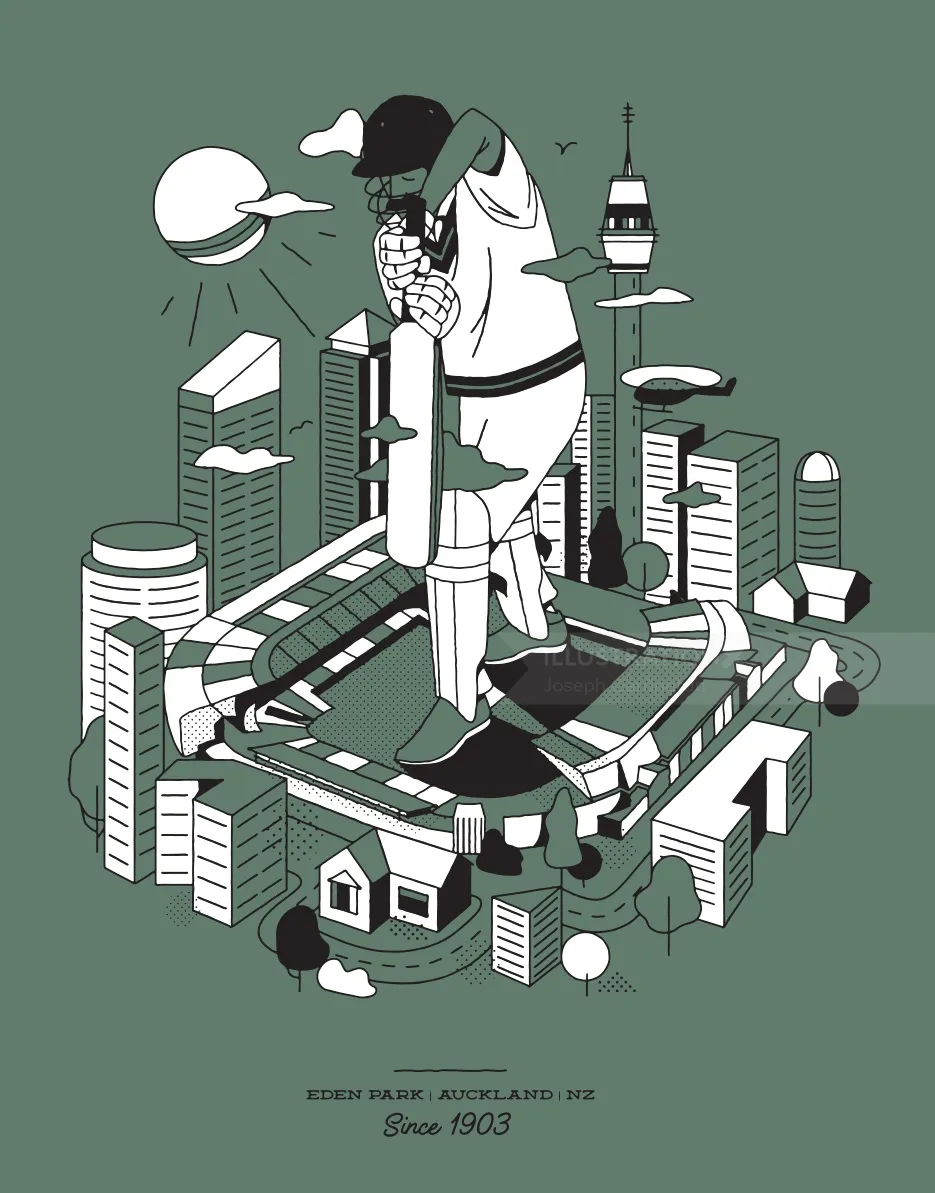 Cricket-Schlagmann (Editorial Art)