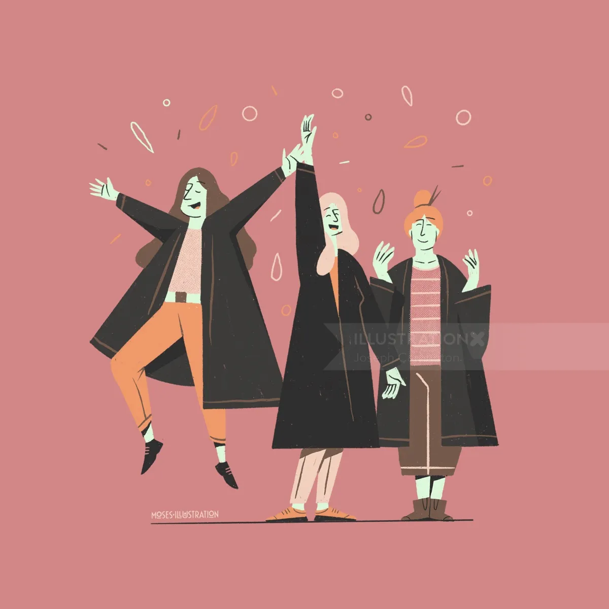 Con-Grad-ulations illustration for The Gates Foundation
