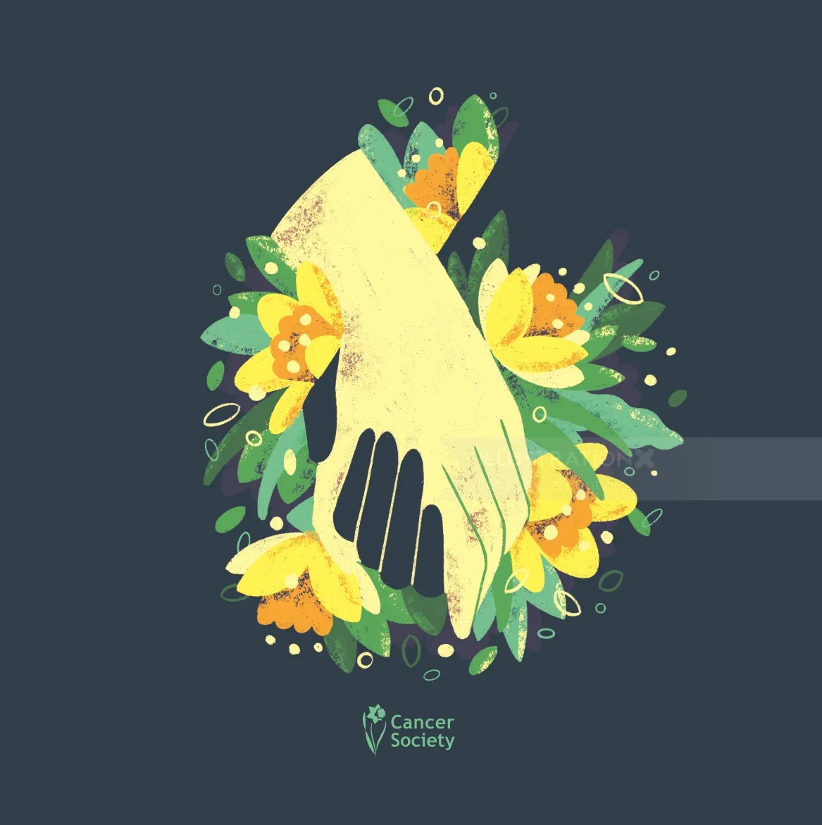 Graphic illustration of flowers
