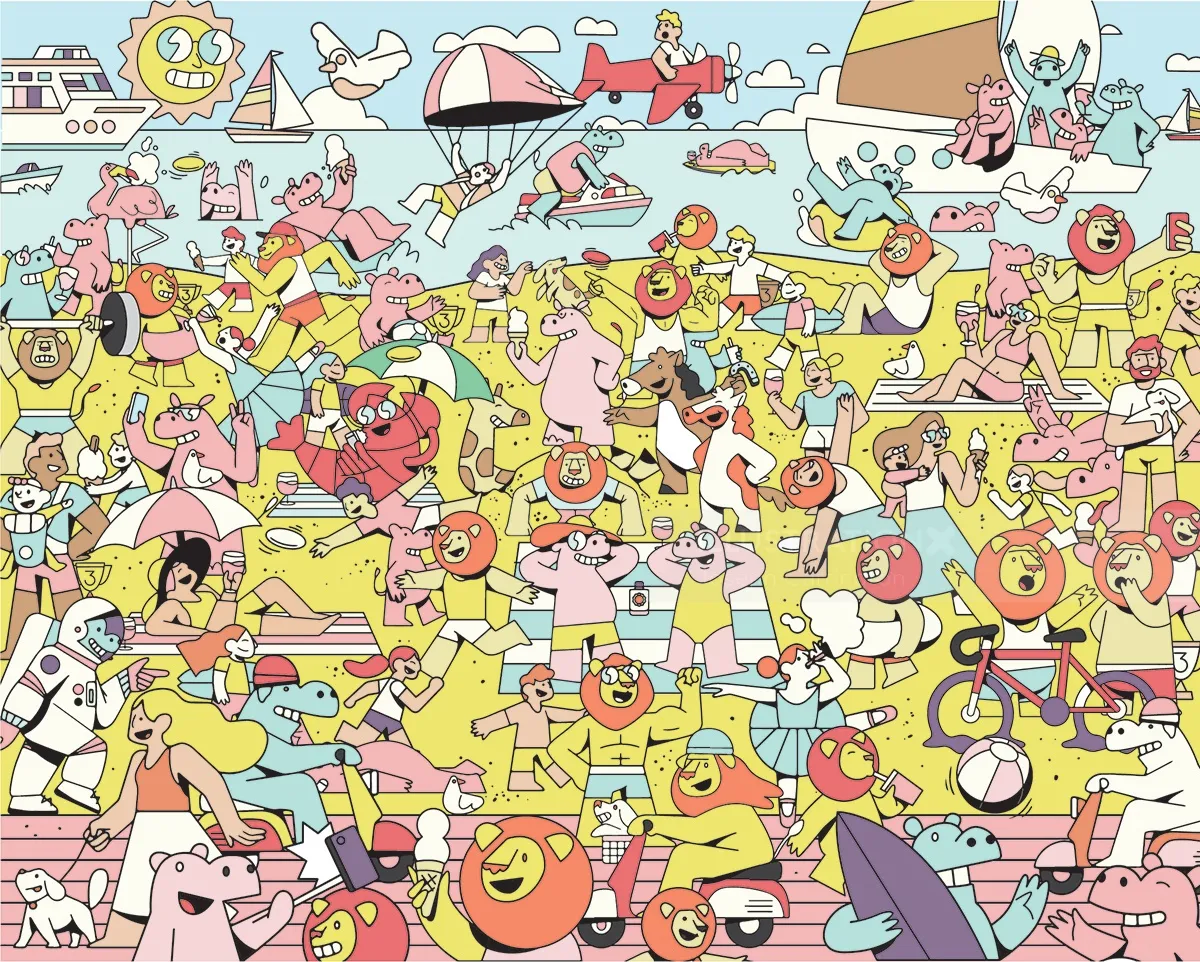 Cartoon- und humorvolle Lifestyle-Grafiken

