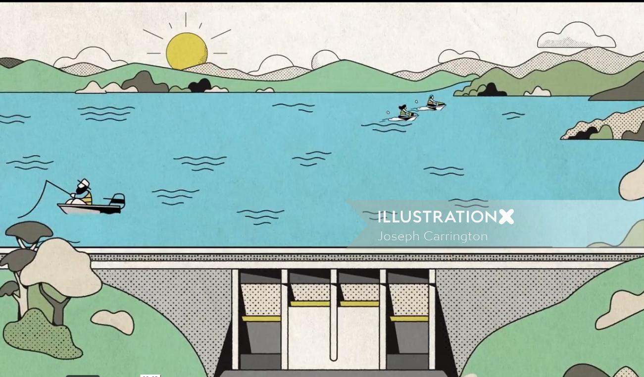 Vídeo de animação de economizar água
