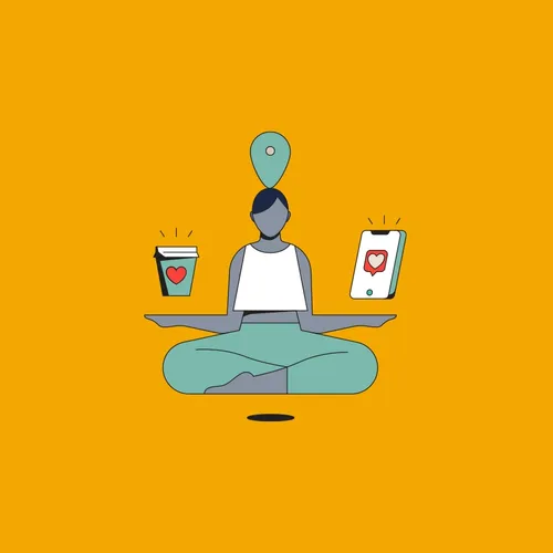 People woman with location icon
