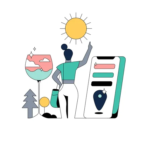 Line woman with location check
