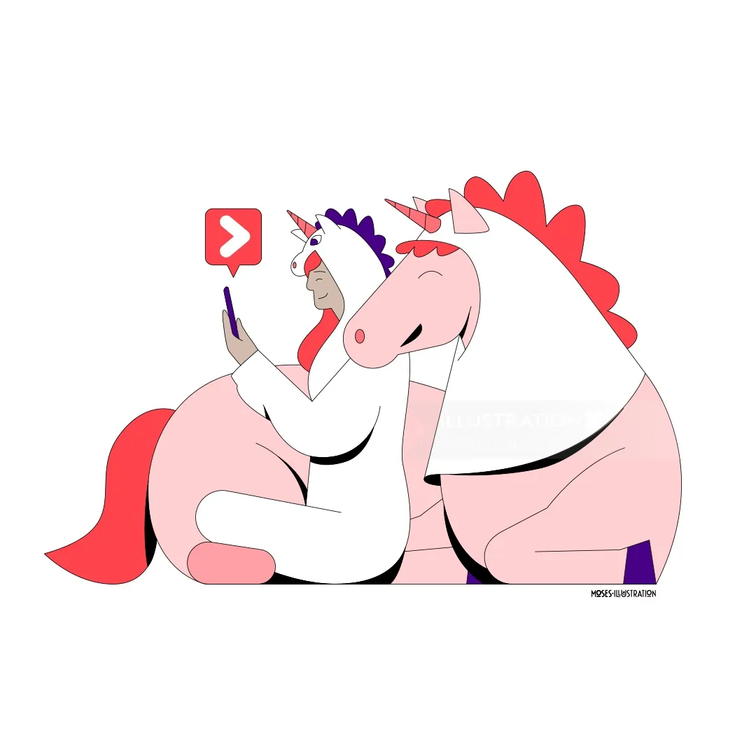 Graphic horse characters