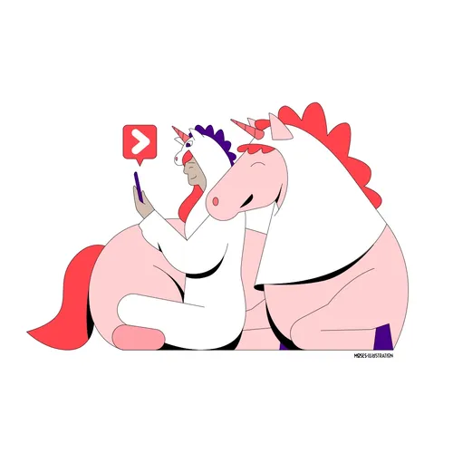Graphic horse characters
