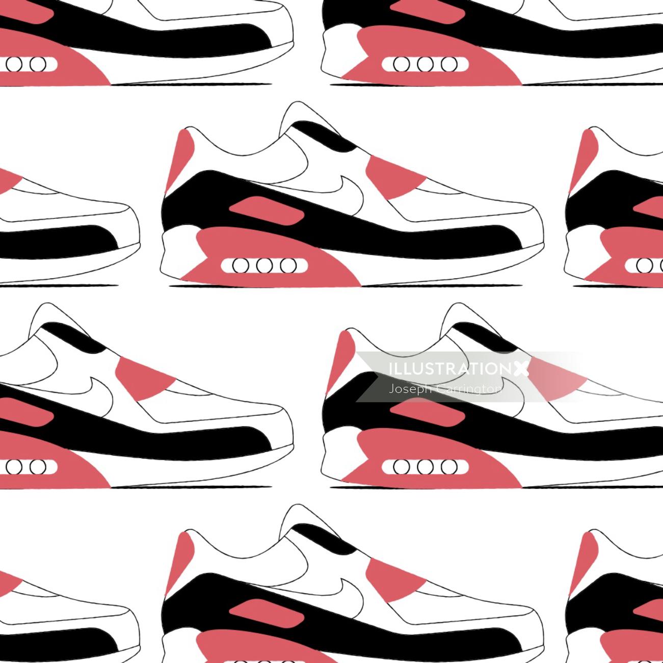 Design gráfico de calçados