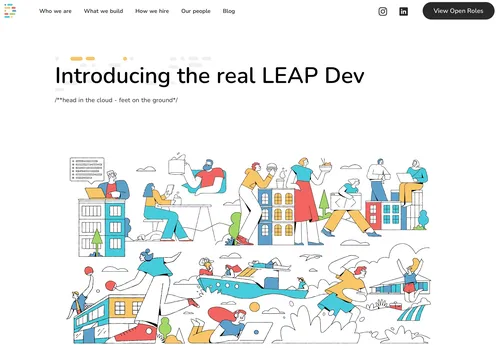 Graphic Introducing the real LEAP Dev