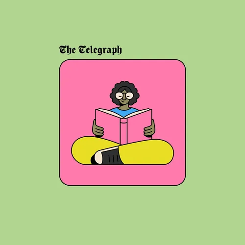 Illustration of person reading a book by Joseph Carrington