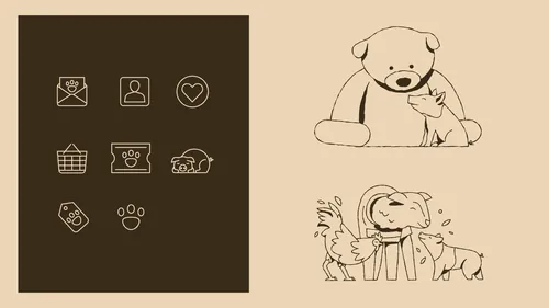 Animal-themed icons and illustrations by Joseph Carrington