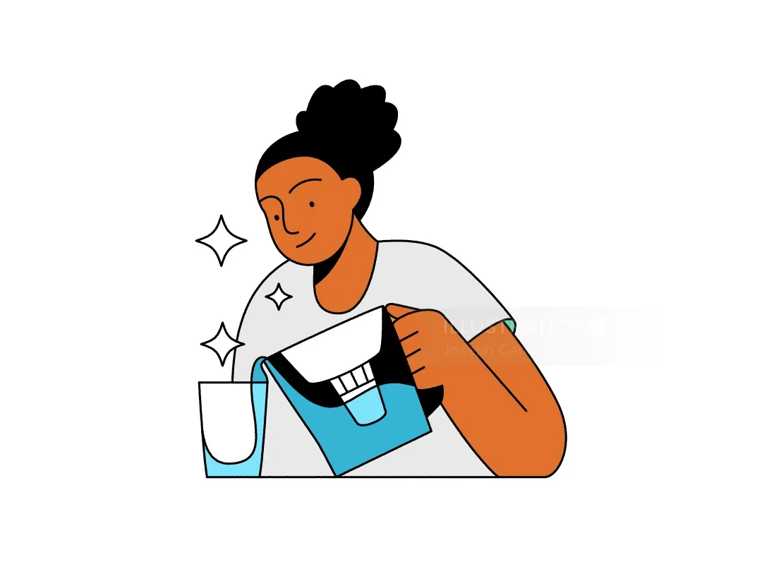 Joseph Carrington Illustration einer Frau, die ein blaues Buch liest