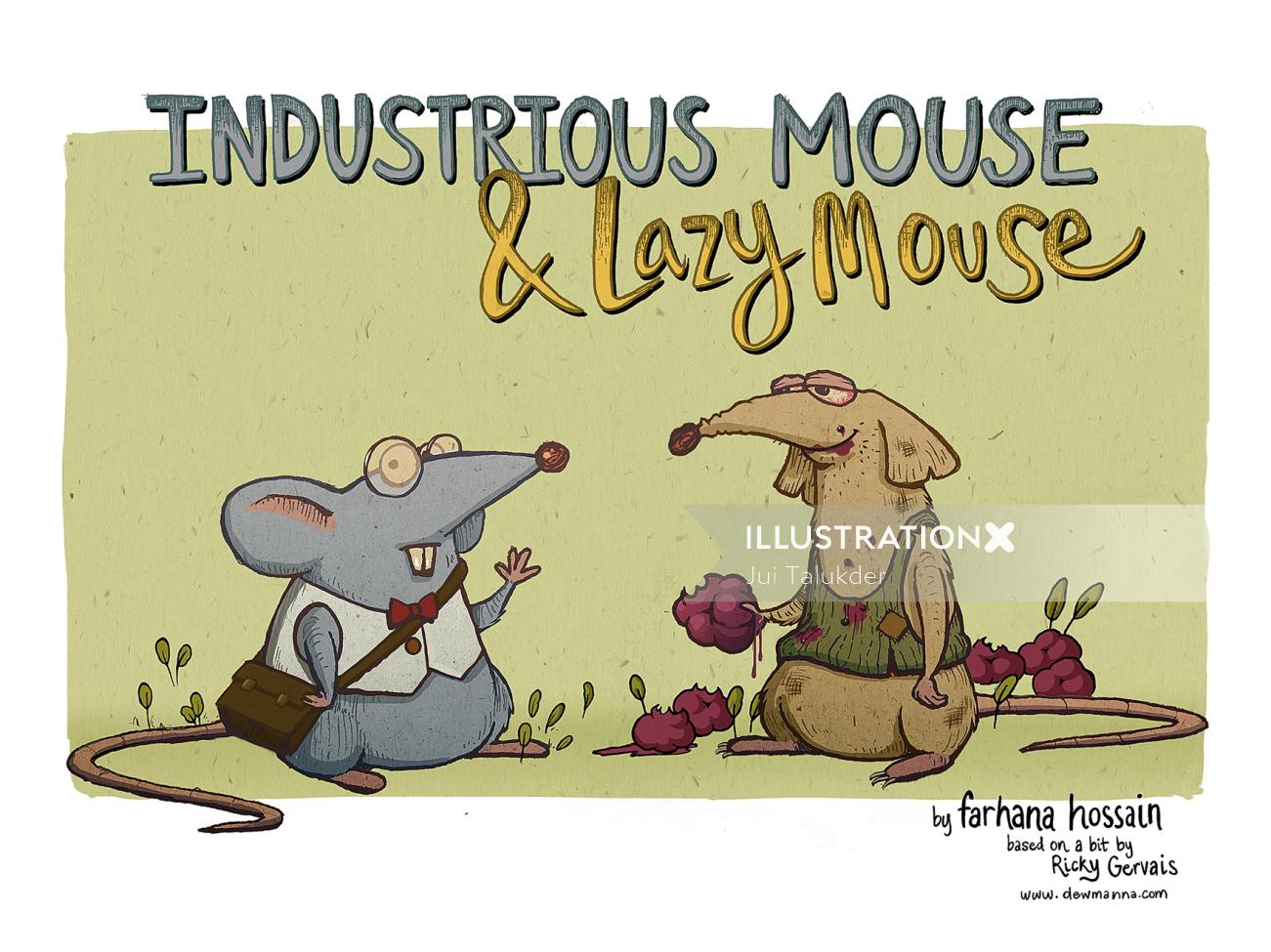 Pintura digital de ratos