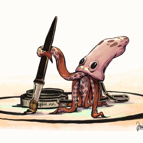 Animal Squid illustration by Jui Talukder