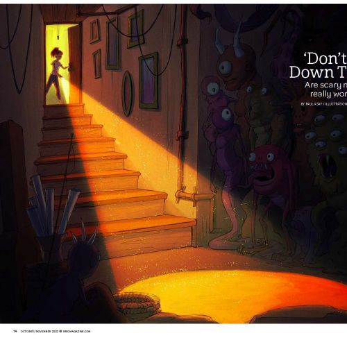 Editorial piece about scary movies for Brio Magazine