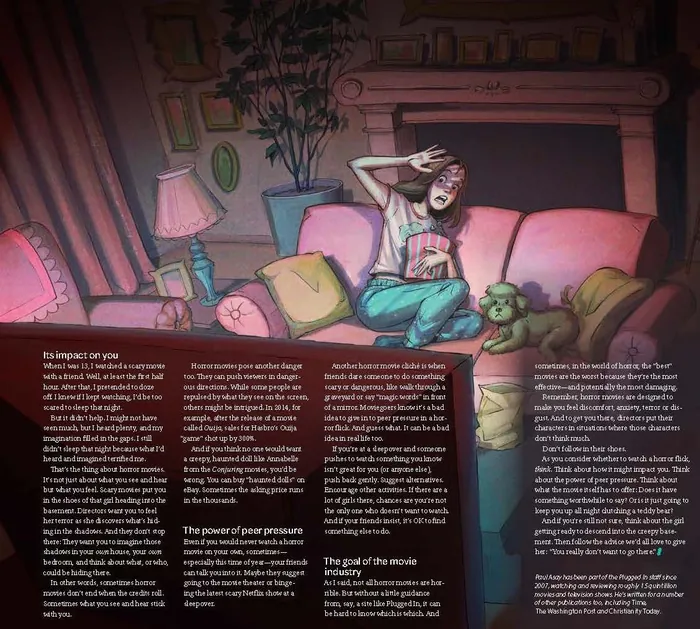 Woman on couch shielding eyes, appearing tired, with teddy bear nearby