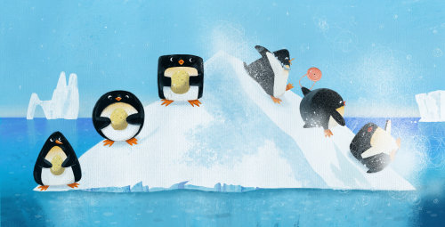 企鹅，冬天，图画书