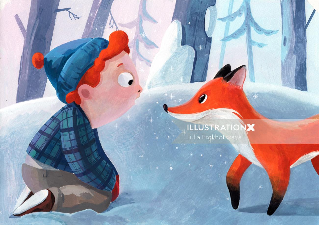 fox, winter