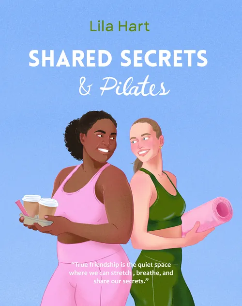Two women with coffee and yoga mat by Julia Prokhotskaya